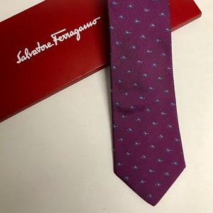 Salvatore Ferragamo Turtle Print Silk Tie